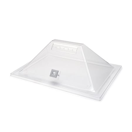 Pyramid Lid Clear Acrylic With Flip Up Door Rectangle - Extra Large